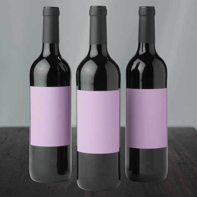 Étiquette Pour Bouteilles De Vin Couleur solide Lilac (Créateur téléchargé)