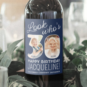 Étiquette Pour Bouteilles De Vin Couleurs DIY • Regarde qui a 30 ans Fête d'anniver