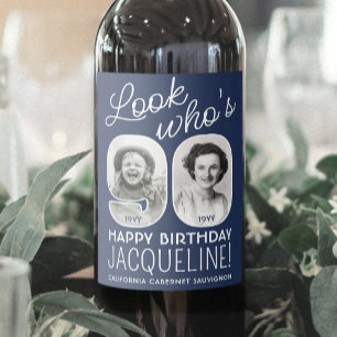 Étiquette Pour Bouteilles De Vin Couleurs DIY • Regardez qui fête ses 90 ans 2 Phot