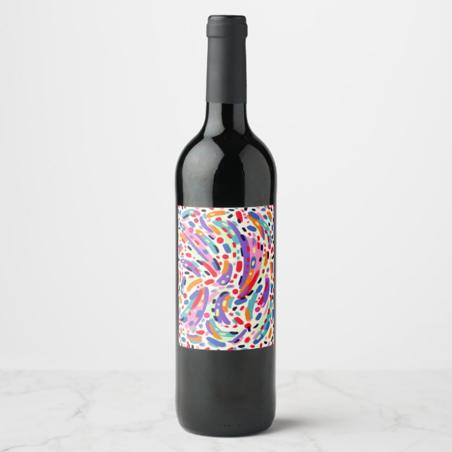 Étiquette Pour Bouteilles De Vin Couleurs Viva ! (Devant)