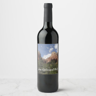 Étiquette Pour Bouteilles De Vin Cour des Patriarches II au parc national de Zion