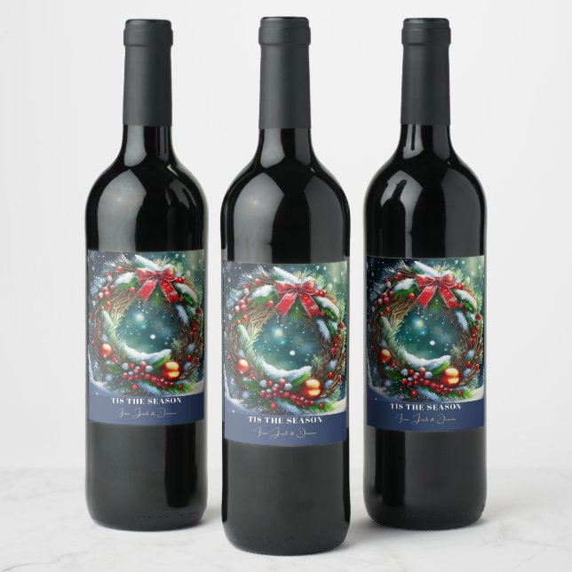 Étiquette Pour Bouteilles De Vin Couronne de la saison (Bouteilles)