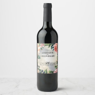 Étiquette Pour Bouteilles De Vin Couronne pour un jardin serein : Élégance florale