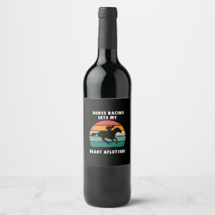 Étiquette Pour Bouteilles De Vin Courses de chevaux