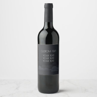 Étiquette Pour Bouteilles De Vin Créez Votre Propre Adresse de Retour Nuages Noirs