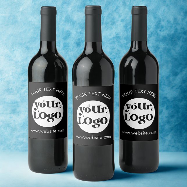 Étiquette Pour Bouteilles De Vin Créez votre propre logo d'entreprise (Créateur téléchargé)