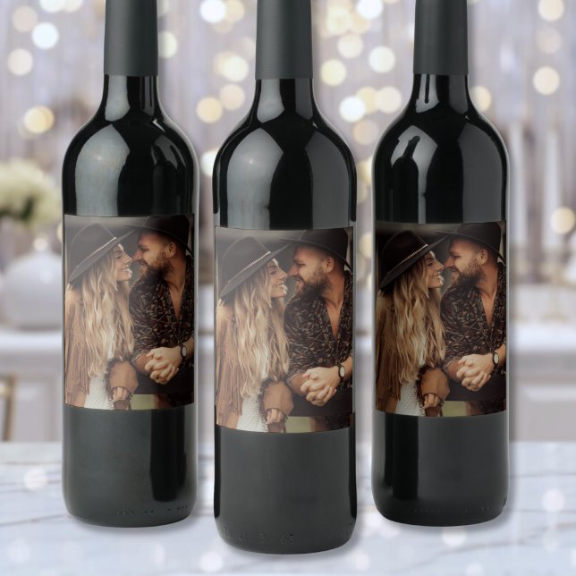 Étiquette Pour Bouteilles De Vin Créez votre propre photo (Create Your Own Photo Wine Label )
