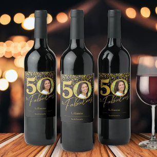 Étiquette Pour Bouteilles De Vin Créez votre propre photo de birthday fabuleuse