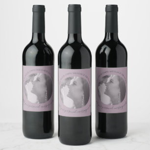 Étiquette Pour Bouteilles De Vin Créez votre propre Vin Photo Étiquette violet