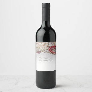 Étiquette Pour Bouteilles De Vin Cristal Bleu Capricieux Élégant Romantique Vin de 