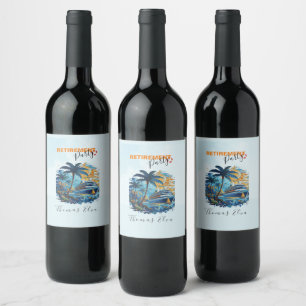Étiquette Pour Bouteilles De Vin Croisière à la retraite, Croisière