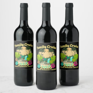 Étiquette Pour Bouteilles De Vin Croisière en famille vacances 2026