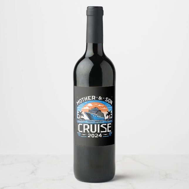 Étiquette Pour Bouteilles De Vin Croisière mère et fille 2024 (Devant)