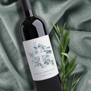 Étiquette Pour Bouteilles De Vin Croyant Rustique Eucalyptus Fern Folid