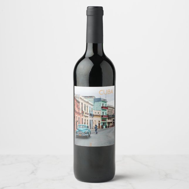 Étiquette Pour Bouteilles De Vin Cuba
