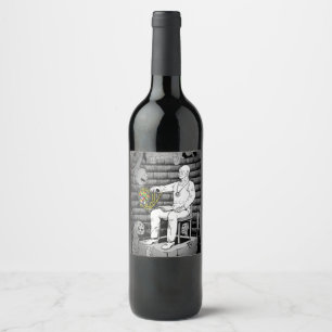 Étiquette Pour Bouteilles De Vin Cube Magique avec Monstres
