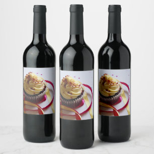 Étiquette Pour Bouteilles De Vin cupcake personnalisé
