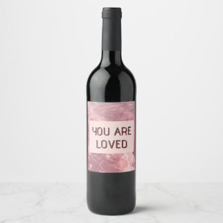 Étiquette Pour Bouteilles De Vin Custom Valentine Beverage Label 'You Are Loved'