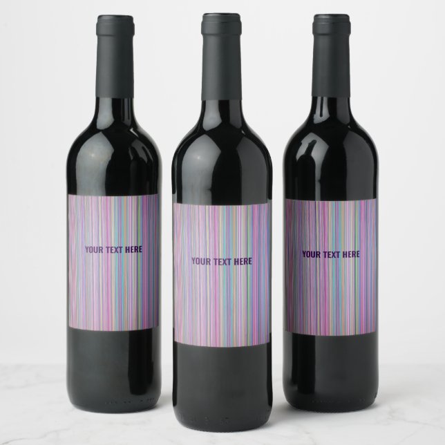 Étiquette Pour Bouteilles De Vin Customiser cet écran TV cassé Rainbow stripe (Bouteilles)