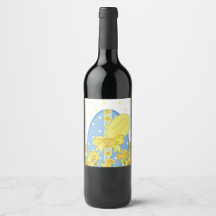 Étiquette Pour Bouteilles De Vin Daffodiques de Pâques Étiquette de vin