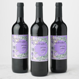 Étiquette Pour Bouteilles De Vin Dahlias - Amethyst Wine Étiquette Numéros de table