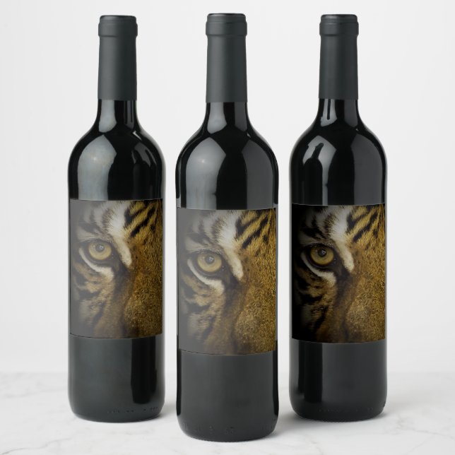 Étiquette Pour Bouteilles De Vin Dans l'oeil d'un tigre (Bouteilles)