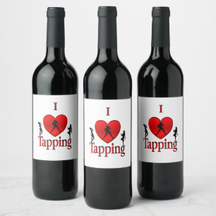 Étiquette Pour Bouteilles De Vin Danse I Heart Tap