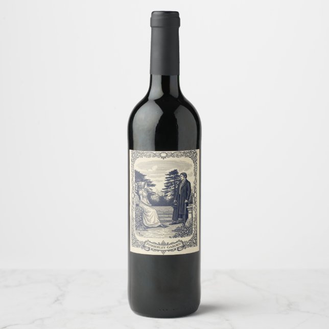 Étiquette Pour Bouteilles De Vin Darcy et Elizabeth (Devant)