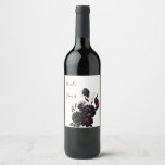Étiquette Pour Bouteilles De Vin Dark Moody Romantic Floral Mariage blanc<br><div class="desc">customisez ce étiquette de vin pour votre mariage ou événement.</div>