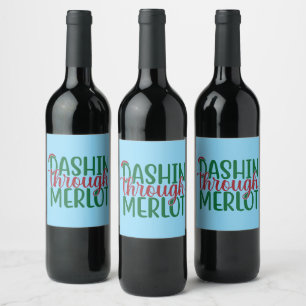 Étiquette Pour Bouteilles De Vin Dashage à travers Merlot