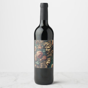 Étiquette Pour Bouteilles De Vin Décadence Dérangée – Floral Victorien Gothique