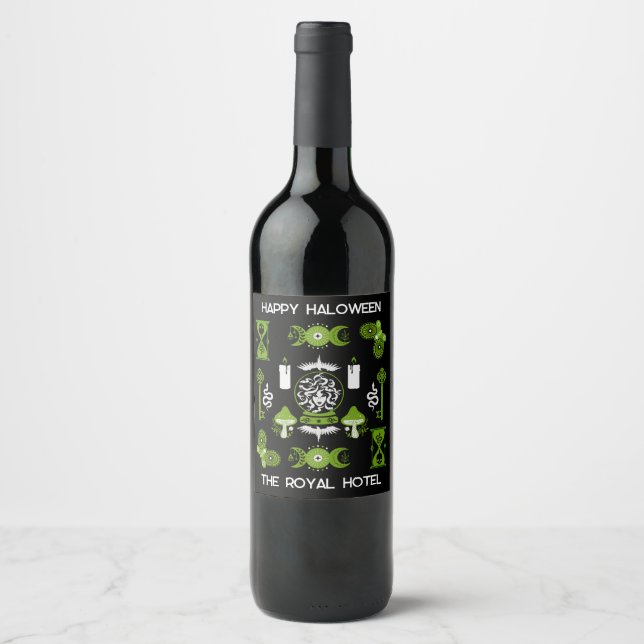Étiquette Pour Bouteilles De Vin Décor esthétique (Devant)