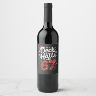 Étiquette Pour Bouteilles De Vin Décorez les salles avec 6 7 Noël drôle Six Sept