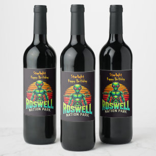Étiquette Pour Bouteilles De Vin Découvrez le parc d'aventure cosmique de Roswell !