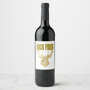 Étiquette Pour Bouteilles De Vin Deer Hunter Buck Fiden Politique Anti-BIden Wall H