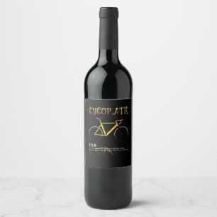 Étiquette Pour Bouteilles De Vin Définition Drôle amusant Cadeau addict cycliste