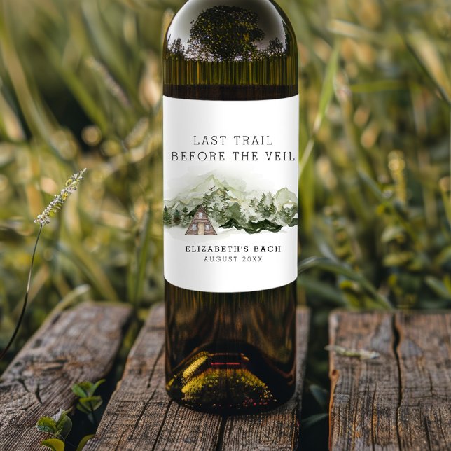 Étiquette Pour Bouteilles De Vin Dernier Sentier Avant Le Week-End De Bachelorette  (Créateur téléchargé)