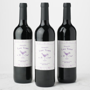 Étiquette Pour Bouteilles De Vin Dernier Toast sur la Côte Bachelorette Party