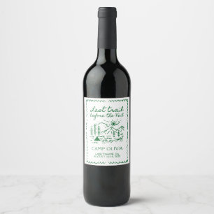 Étiquette Pour Bouteilles De Vin Dernière randonnée avant la fête de Bachelorette d