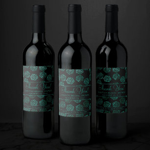 Étiquette Pour Bouteilles De Vin Dés RPG Joueur de rôle tableau vert turquoise pe