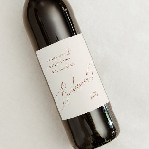 Étiquette Pour Bouteilles De Vin Désert de Whimsical   Proposition d'une servante d