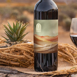 Étiquette Pour Bouteilles De Vin Desert Vibes Paysage Mariage ID1019