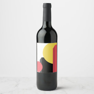 Étiquette Pour Bouteilles De Vin design Abstrait, coloré, moderne, simple, dynamiqu