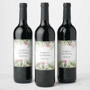 Étiquette Pour Bouteilles De Vin Design floral