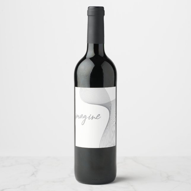 Étiquette Pour Bouteilles De Vin Design graphique moderne, simple et élégant d'Imag (Devant)