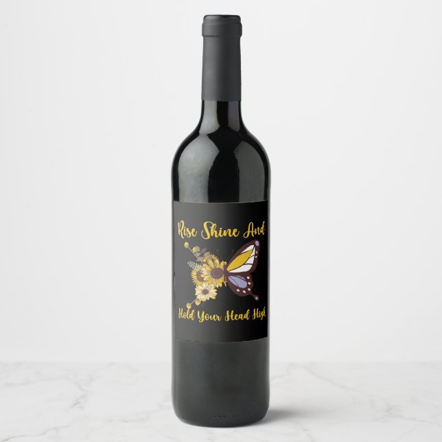Étiquette Pour Bouteilles De Vin design pour bébé retro boho (Devant)