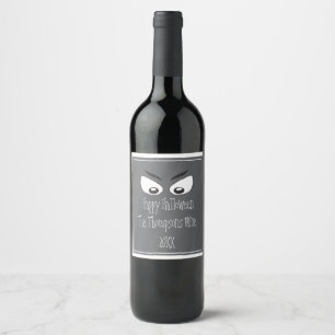 Étiquette Pour Bouteilles De Vin Dessin éffrayant Ghosts Ghoul Eyes