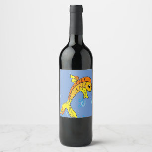 Étiquette Pour Bouteilles De Vin dessin étiquette de vin de poisson