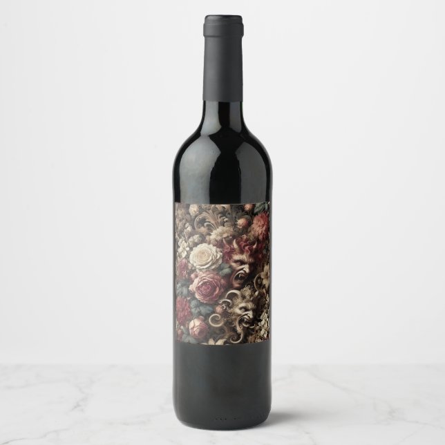 Étiquette Pour Bouteilles De Vin Dévilerie décadente - gothique baroque (Devant)