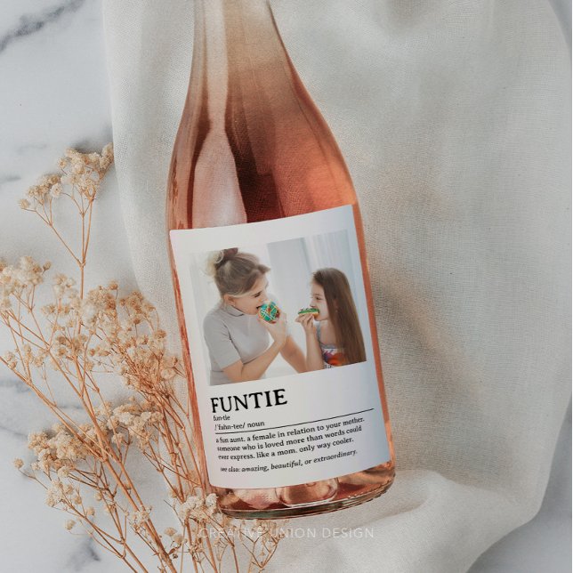 Étiquette Pour Bouteilles De Vin Devis de définition de fonction personnalisée (funtie gift for aunt)
